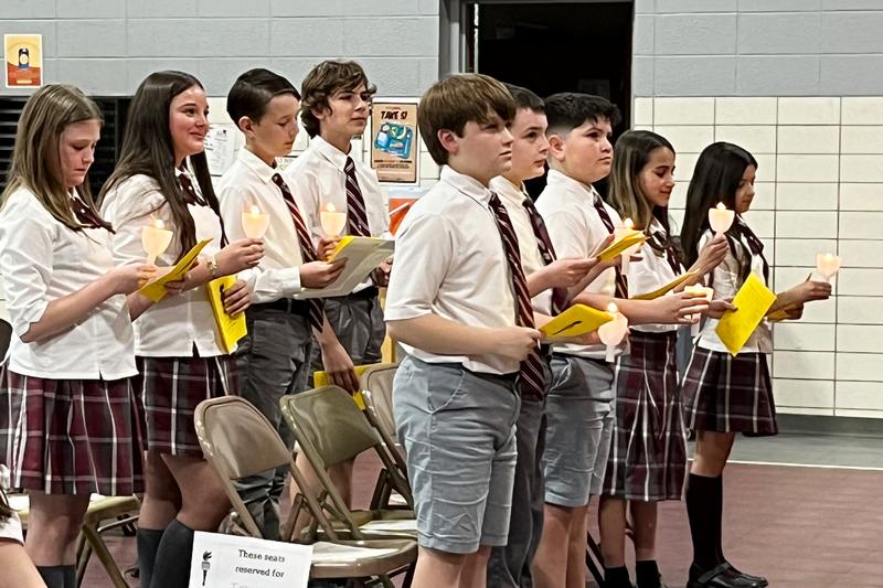 NJHS induction 2023 Saint Francis Xavier Elementary School