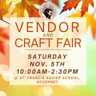 Come to our Vendor Fair, Saturday Nov. 5th!