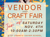 Come to our Vendor Fair, Saturday Nov 4th